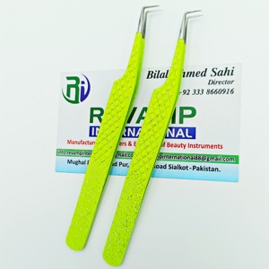 Pinzas Profesionales para Extensión de Pestañas de Acero Inoxidable Sostenible de Marca Privada, 90 Grados, Punta Delgada, Precisión, Durabilidad, 10 mm - Product Image 2