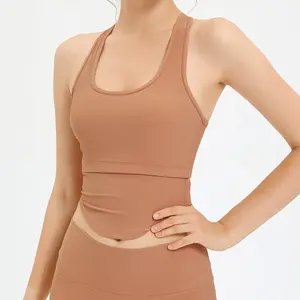 High Quality Women's Slim Fit <b>Tank</b> <b>Top</b> New Design Square Neck Cami Solid Color Cotton Breathable Soft Customized Logo - Product Image 1