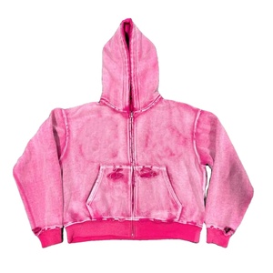 Sudadera de Alta Calidad para Hombre, con Cierre, Estilo Urbano, Logotipo Personalizado, Duradera, de Moda, con Efecto Desgastado por el Sol - Product Image 3