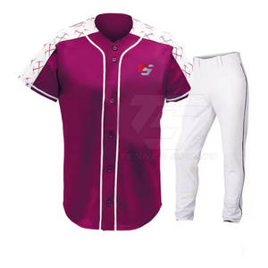 Nouveauté Vêtements de sport Tissu 100% polyester Uniforme de baseball Meilleur prix Uniforme de baseball respirant - Product Image 1