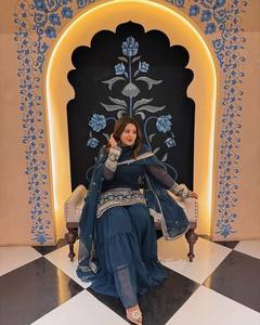 Henixa <b>Creation</b> Direct Factory Supply Heavy Sharara Party Suit Pure Georgette Sequence Embroidery Work Indian Pakistani Clothing - Product Image 2