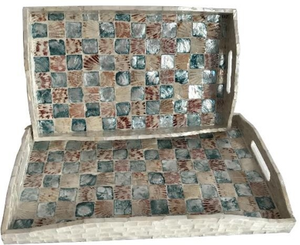 Plateau de service en nacre fabriqué à la main meilleur vendeur pour la décoration intérieure fabriqué au Viet Nam - Product Image 5