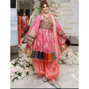 Afghan Kuchi Tribal Women Dresses 100% High Quality Fabric Women's <b>Wedding</b> Bridal Dress Lace Decoration Afghani Women's Clothing - Product Image 5