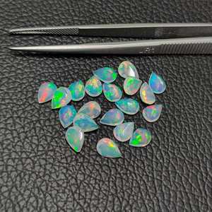 5x8mm Natural etíope Welo ópalo facetado pera corte piedras preciosas piedra semipreciosa para la fabricación de joyas collar pulsera colgante - Product Image 1