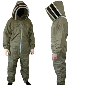 Traje de apicultura de una pieza a precio de fábrica, chaqueta de apicultor de algodón con velo de esgrima para Apicultura - Product Image 3