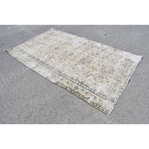 Alfombra turca de lana Vintage Beige verde Patchwork tejido plano 5,3x8,9 pies alfombra de sala de estar con respaldo de látex 4m de ancho - Product Image 2