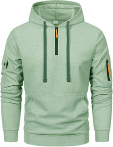 Sudaderas con Cierre de Cremallera al por Mayor, Esenciales de Otoño, Sudaderas Extra Grandes para Hombre, Sudaderas con Cierre de Cremallera de Color Sólido, Personalizadas - Product Image 4