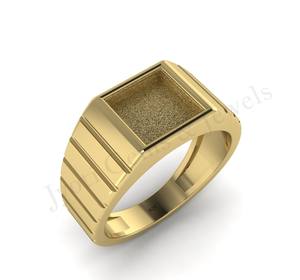 Chevalière en argent sterling 925 de bonne qualité Plaqué or 18 carats Style turc pour hommes Fabrication de bijoux vierges personnalisée fabriquée en Inde - Product Image 4