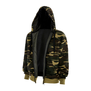 OEM ODM Men's for Kevlar Lined <b>Fleece</b> Pullover Hoodie 100% Cotton Winter Formal Style with Protective Hood Solid Pattern - Product Image 4