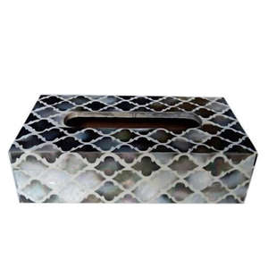 Luxury Hotel and Restaurant Bone Inlay <b>Tissue</b> Box Attractive Designer Bone Inlay Box For <b>Tissue</b> <b>Paper</b> Holder Wedding Decoration - Product Image 2