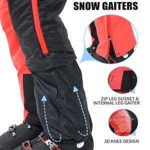 Baberos de esquí hechos a medida para mujer, pantalones de nieve aislados impermeables con etiqueta privada e impresión de logotipo para esquiar y hacer snowboard - Product Image 3