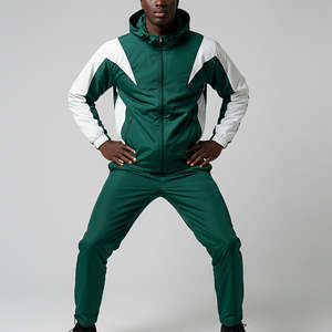 Top quality design OEM <b>Factory</b> Embroidery Logo Lightweight Workout Clothing Oversized Tracksuit Nylon Windbreaker Set - Product Image 4