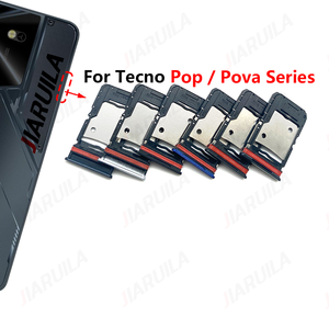 Поднос для Sim-карт для мобильного телефона Tecno Pova 5 4 Pro 3 2 Neo Pop 9 8 7 6 5 держатель для Sim-карты лоток запасные части для ремонта - Product Image 1