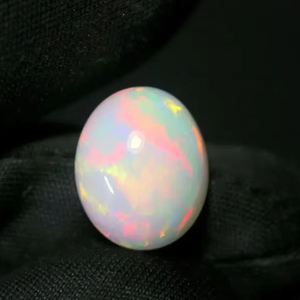 AA White Welo Opal Cabochon for Jewelry 4.95 CT Unique Multi <b>Fire</b> Ethiopian Oval Loose Gemstone Third Party Certified Natural - Product Image 1