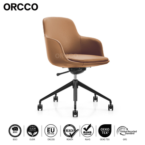 Nuova Sedia Girevole Direzionale <span class=keywords><strong>da</strong></span> Ufficio di Lusso dal Design Italiano con Rivestimento Premium <span class=keywords><strong>in</strong></span> Tessuto e <span class=keywords><strong>Pelle</strong></span>, Confortevole per Riunioni e Conferenze - Product Image 4