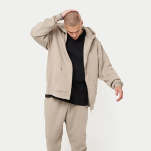 Sudaderas con capucha de lana gruesa para hombre con bolsillo de canguro y puños acanalados, perfectas para clima frío y uso al aire libre - Product Image 4