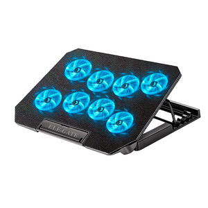 Base de Refrigeración para Portátil de Plástico con 8 Ventiladores y Dos Puertos USB, Ventiladores Dobles para Portátiles de 12 a 15.6 Pulgadas, en Stock - Product Image 4
