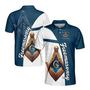 เสื้อโปโลแขนสั้นลายฟรีเมสัน ผ้าเนื้อดี งานฝีมือประณีต เสื้อโปโลเมสัน สไตล์สมาชิกโลจ - Product Image 1