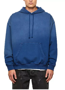 เสื้อฮู้ดผู้ชายน้ำหนักมากทำจากผ้าฝ้ายฟอกสีกรดออกแบบได้ตามต้องการ - Product Image 6