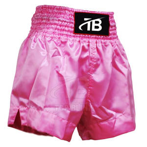 Prix de gros Short Muay Thai confortable fabriqué au Pakistan Style sportif avec fermeture élastique à la taille moyenne Motif solide - Product Image 4