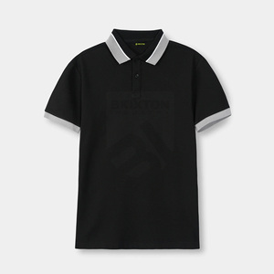 Polo personnalisé pour hommes OEM tissu tricoté à manches courtes en coton respirant de couleur unie pour l'été - Product Image 1