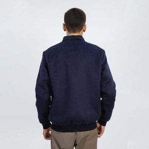 Blouson Bomber Homme Hiver en Laine Personnalisable avec Logo Frontal, Style High Street, Col Montant, Fermeture Éclair, Qualité Supérieure Pakistan, Service OEM - Product Image 4