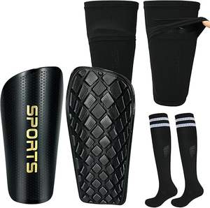 Protège-tibias de sport légers et confortables de haute qualité pour hommes et femmes, en cuir de veau, pour le football - Product Image 1