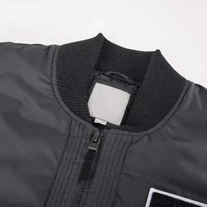 Veste bomber tendance pour l'hiver, entièrement personnalisée, prix bas, OEM, vente en gros, 100% polyester, vestes bomber pour hommes, légères - Product Image 5