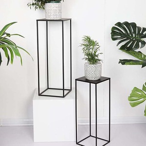Soporte de flores negro multiusos para interiores, tamaño personalizado, hogar, oficina, boda, decoración, maceta con fragancia Natural - Product Image 3