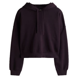 Sudadera con Capucha Corta de Felpa Extra Grande para Mujer, 100% Algodón, Estilo Holgado, Personalizada, Gruesa, Moderna, Elegante e Informal - Product Image 1