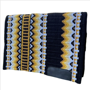 แผ่นรองอานม้าแบบ Pro Rider Western Show ผลิตจากขนแกะนิวซีแลนด์ สามารถปรับแต่งสีและขนาดได้ ดีไซน์กันกระแทก เย็บอย่างทนทานสำหรับม้า - Product Image 1