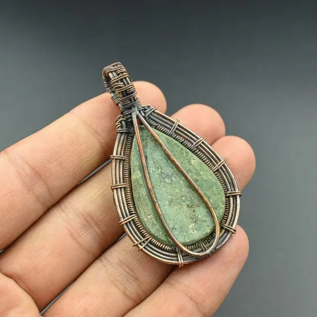 Multi Copper Turquoise Gemstone Copper Wire Wrapped Pendant Gorgeous Pendant Mother's Day Gift Wedding Gift
