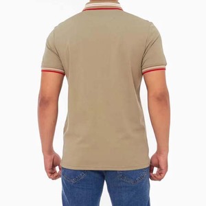 Polos de manga corta personalizados OEM para hombre, ropa de calle de verano de algodón transpirable, polos de moda informales para hombre, contraste de color - Product Image 4