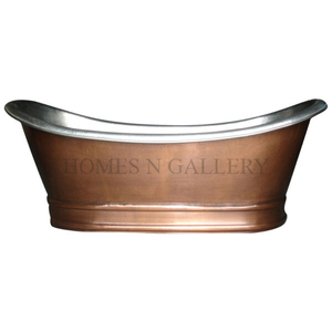 Bañeras de cobre Bañeras de baño de cobre de metal Bañera de zapatilla doble Buena venta Cobre - Product Image 1