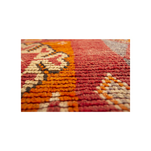 Alfombras de Lana Clásicas Nayaab de Gran Tamaño, Tejido Plano Rojo Naranja, Diseño Rectangular de 9x12 con Parches para el Hogar y la Entrada - Product Image 3