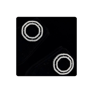 Boucles d'oreilles en diamants naturels certifiés GIA de créateur plaqué or blanc 18 carats Style mignon pour les idées de cadeaux de mariage et de fête - Product Image 1