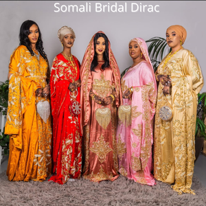 Somali cô dâu dirac ăn mặc Phi Somali ăn mặc mô hình mới hai mét quần áo, Somali dirac vải váy cưới - Product Image 5