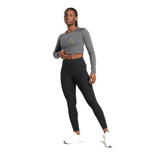 Top corto deportivo de alta calidad para mujer, camisetas transpirables para gimnasio de Yoga con alta elasticidad, Top deportivo desnudo de longitud corta con logotipo frontal - Product Image 5