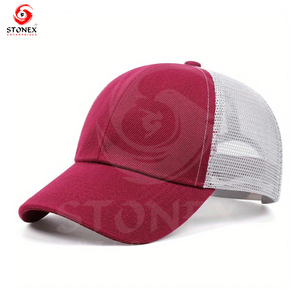 Custom Logo Baseball Cap 100% Cotton Trucker Caps Custom Hats Patch Mesh <b>Back</b> Trucker Hats With Custom Logo - Product Image 1