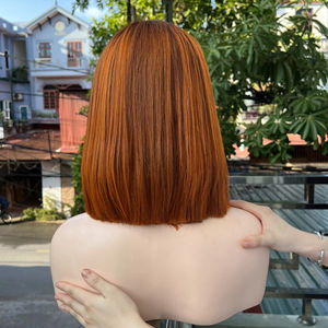 Vietnamese Super Double Drawn Bob <b>Wig</b> Raw <b>Human</b> <b>Hair</b> Hd <b>Lace</b> <b>Front</b> <b>Wig</b> Customized Color Bob Raw <b>Hair</b> Cuticle Aligned <b>Wig</b> - Product Image 1