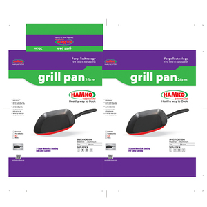 Sartén de parrilla inferior de inducción antiadherente de aluminio de 26 CM de calidad superior de servicio OEM de proveedor de Bangladesh personalizado para freír - Product Image 6