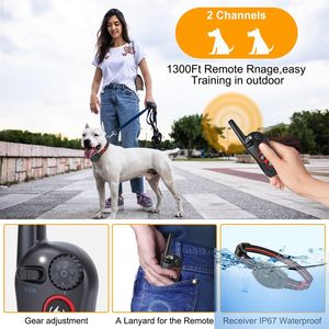 Wiederauf lad bares wasserdichtes Hundetrainer-Halsband mit Fernbedienung Electric Shock Bark Control Pet Slave <span class=keywords><strong>Collar</strong></span> - Product Image 6