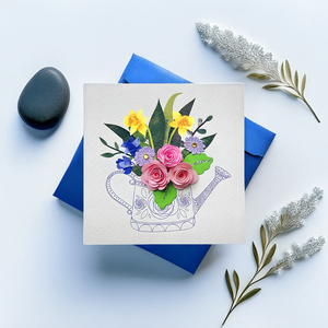 การ์ดอวยพรกระดาษงานฝีมือเวียดนามสำหรับ Gift-GFV006พร้อมลายดอกไม้ม้วนดีไซน์พิมพ์ดิจิตอลสำหรับงานฝีมือ - Product Image 2