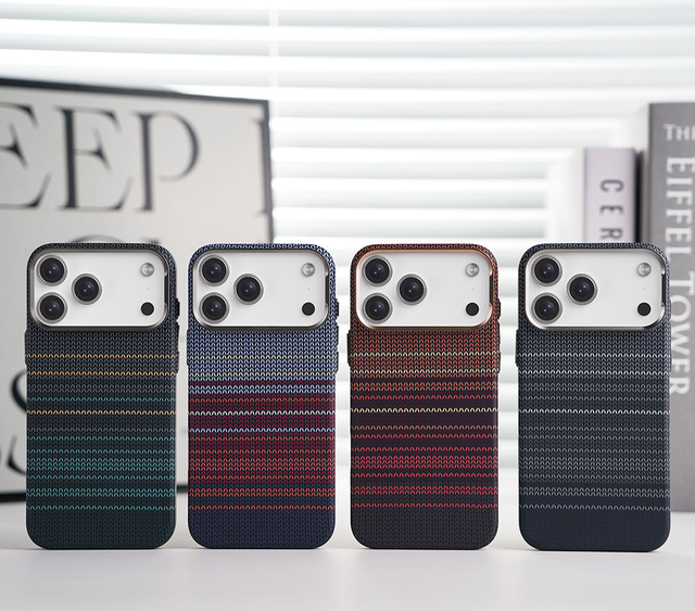 Classic Hot-Selling Carbon Fiber Striped PC Ultra-Thin Built-In Magnetic Phone case for Iphone 17 Pro 16plus 15 14