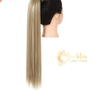 Queue de cheval naturelle lisse avec cordon de serrage, vente en gros, cheveux Remy 100% humains, cheveux crus, Vrigin - Product Image 4