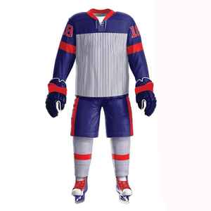 Uniforme de hockey sur glace personnalisé haute performance pour hommes, conçu pour offrir une flexibilité maximale de mouvement et une durabilité supérieure - Product Image 1