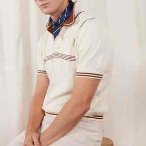 เสื้อโปโลของผู้ชายเสื้อโปโลผ้าฝ้ายแท้คอกลมลำลองแขนสั้นทันสมัย - Product Image 4