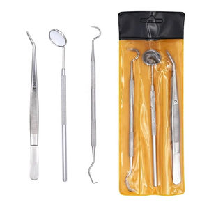 Kit de Instrumentos dentales de acero inoxidable, 3 paquetes, herramientas manuales de cirugía oral, incluida la sonda de pinzas de espejo de examen para dentista - Product Image 2