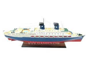 Gia Nhien Fabricant Conception personnalisée quantité minimale de commande bas Achille Lauro MODÈLE DE BATEAU EN BOIS-MODÈLE DE BATEAU EN BOIS DE HAUTE QUALITÉ Fait à la main - Product Image 5