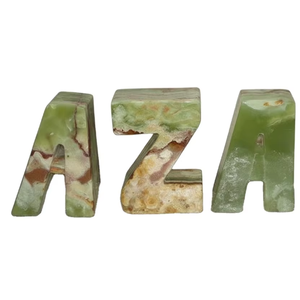 Ensemble de lettres et de chiffres décoratifs en onyx vert pour la décoration personnalisée de la maison, du bureau et des événements, idées d'affichage artistique - Product Image 1